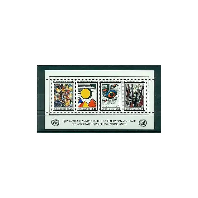 Produit De Marque Nations Unies  Genève 1986 - Y & T  feuillet n.4  -  FMANU (Michel feuillet n. 4)