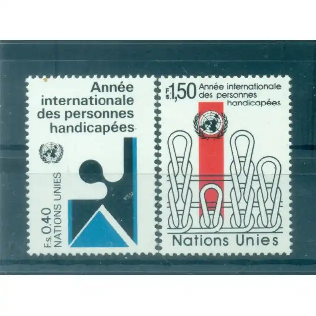 Top Vente Nations Unies  Genève 1981 - Y & T n. 97/98  - Année Internationale des personnes handicapées (Michel n. 97/98)