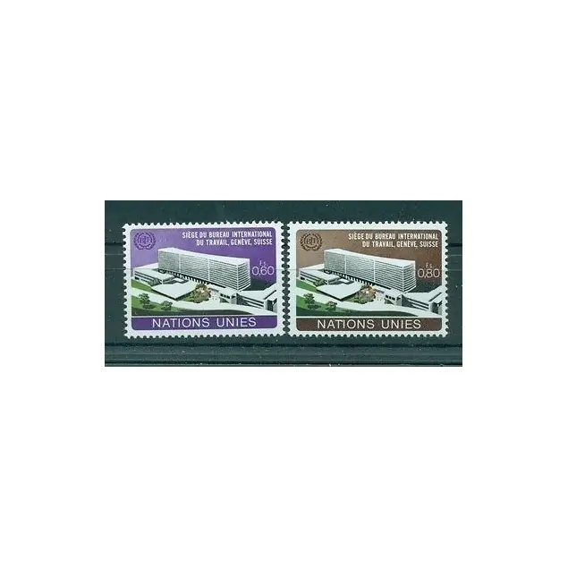 Nations Unies  Genève 1974 - Y & T n. 37/38  -  BIT (Michel n. 37/38) Prix Bas