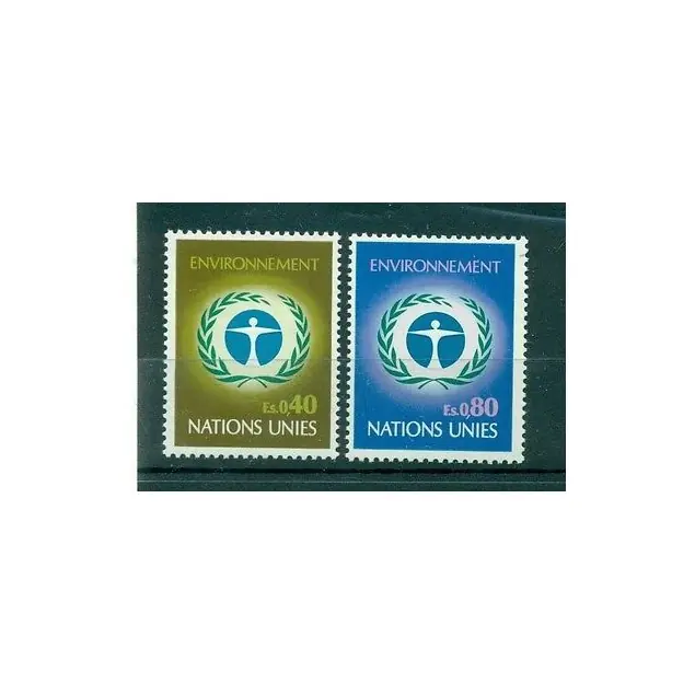 Nouvel Arrivage Nations Unies  Genève 1972 - Y & T n. 25/26  -  Environnement (Michel n. 25/26)