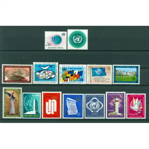 Offre Du Jour Nations Unies  Genève 1969 - Y & T n. 1/14  -  Série courante (Michel n. 1/8-9/10-11/14)