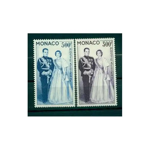 Monaco 1959 - Y & T  n. 71/72  poste aerienne - Couple princier Meilleure Qualité