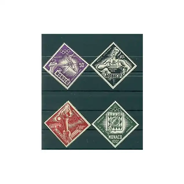Bon Plan Monaco 1953 - Y & T  n. 51/54 poste aérienne - Jeux olympiques d'Helsinki