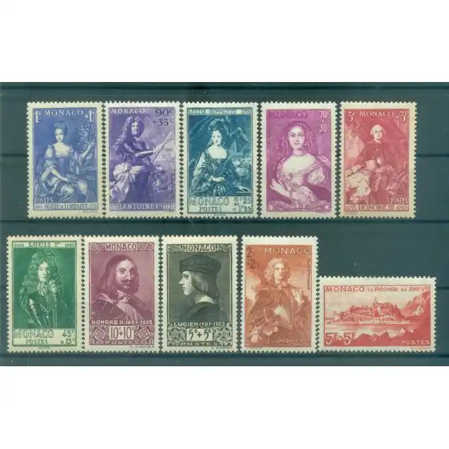Monaco 1939 - Y & T  n. 185/94 - Princes, princesses et vues de Monaco Offre Exclusive