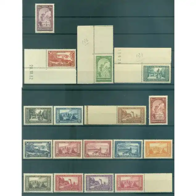 Promotion Saisonnière Monaco 1933/37 - Y & T  n. 119/34 - Paysages de la Principauté