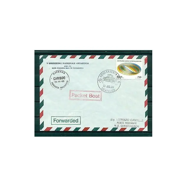 Italie 1989 - Enveloppe 5e expédition antarctique nationale Dernier Modèle