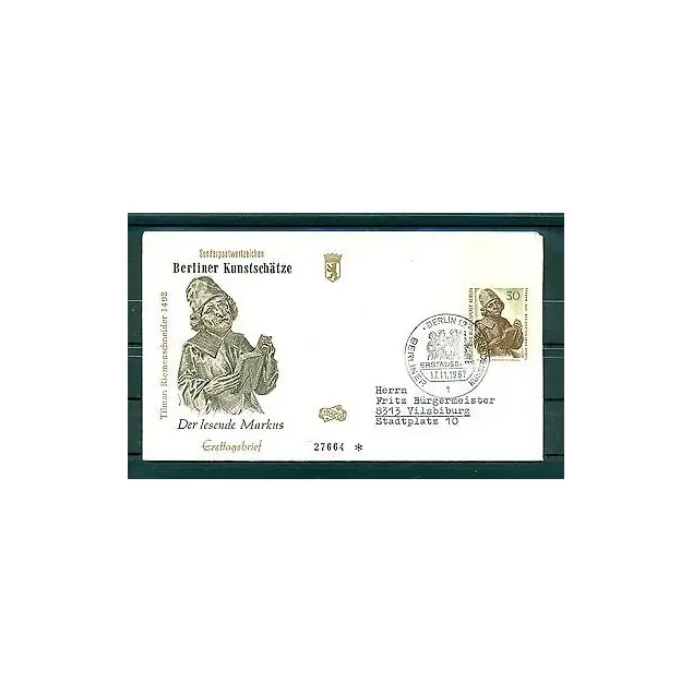 Berlin Ouest 1967 - Y & T n.280 - Trésors des Musées de Berlin Fait Main