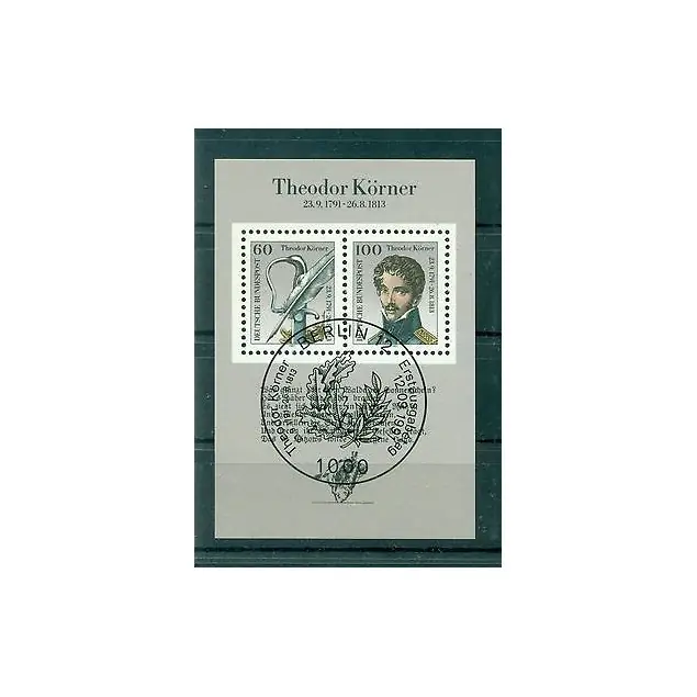 Prix Réduit Allemagne 1991 - Michel feuillet n. 25 - Theodor Körner