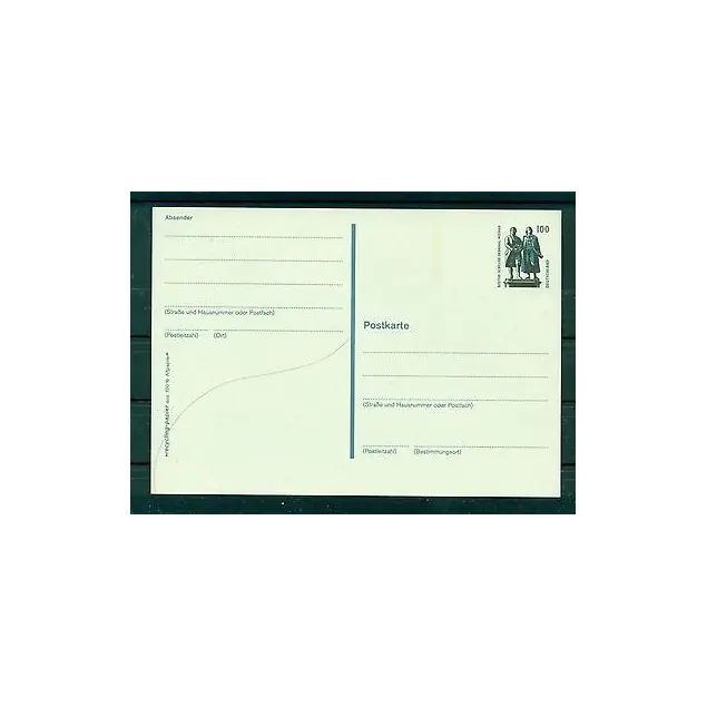 Gros Lot Allemagne  1997 - Michel n. P 157 - Entier postal Monument de Goethe et Schiller