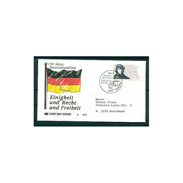 Authentique Allemagne  1991 - Y & T n.1387 - Hymne allemand