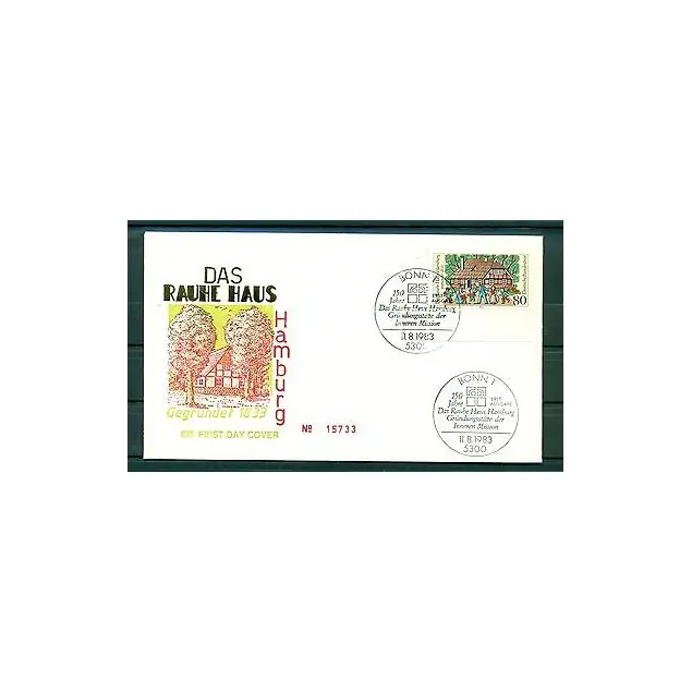 Allemagne  1983 - Y & T n.1018 - Maison Rauhe de Hambourg Seulement Aujourd’hui