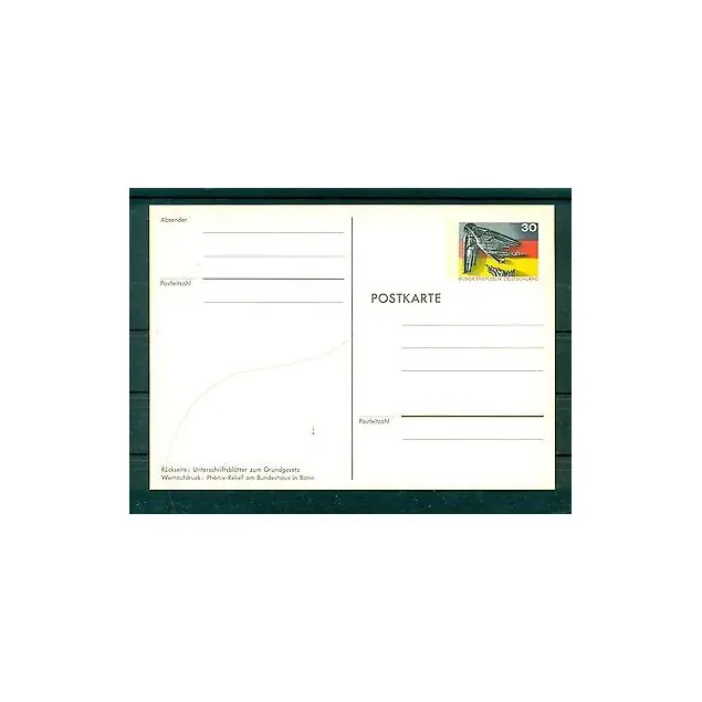 Allemagne RFA 1974 - Michel n.PSo 4 - Entier postal 25 ans République fédérale allemande Promotion Saisonnière