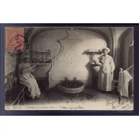 Carte postale 63 - Royat - Interieur de la Source Cesar - Voyage - Dos non divise Vente Flash