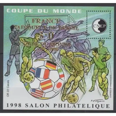Gros Lot France - Feuillets CNEP - 1998 - No CNEP 27 - Coupe du monde de football
