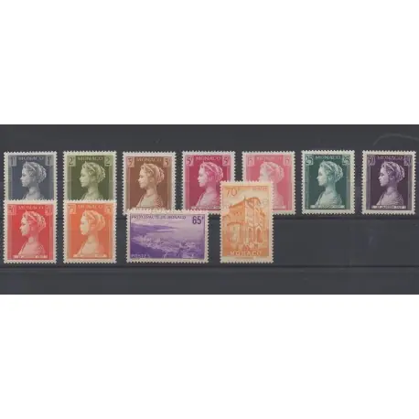 Monaco - année complète - 1957 - No 478/488 Nouvelle Collection