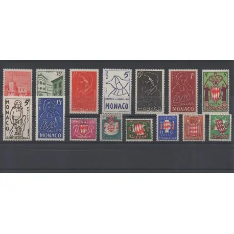 Monaco - année complète - 1954 - No 397/411 Livraison Gratuite