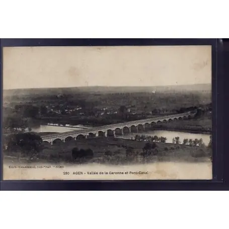 Dernière Chance Carte postale 64 - Agen - Vallee de la Garonne et Pont-Canal - Non voyage - Dos divise