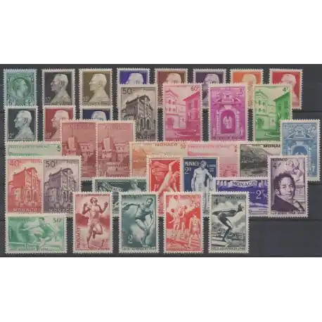 Monaco - année complète - 1948 - No 301/323 Livraison Mondiale