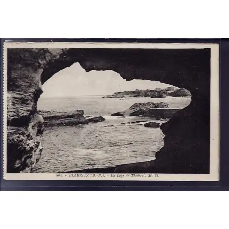 Dernière Chance Carte postale 64 - Biarritz - La loge de Theatre - Non voyage - Dos divise