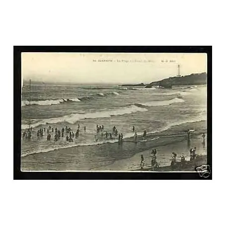 Carte postale 64 - Biarritz - La plage a l'heure du bain Commander Vite