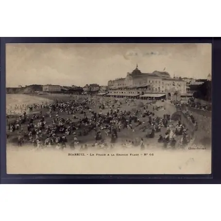 Carte postale 64 - Biarritz - Le phare et la grande plage - Non voyage - Dos non divise Premium