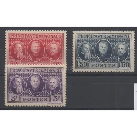 Certifié Monaco - 1928 - No 111/113