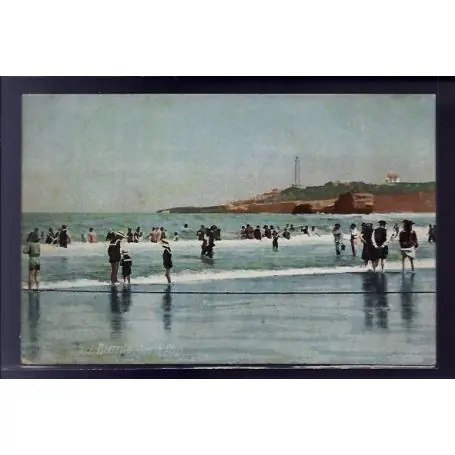 Carte postale 64 - Biarritz - sur la plage - Voyage - Dos divise Offre Exclusive