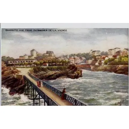En Vogue Carte postale 64 - Biarritz - Vue prise du rocher de la Vierge - Non voyage - Dos divise