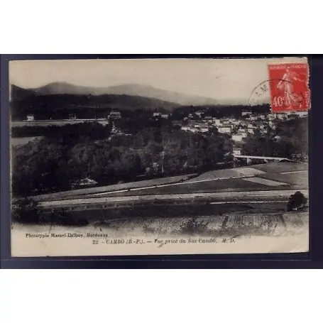 Carte postale 64 - Cambo - Vue prise du Bas Cambo - Voyage - Dos divise Meilleur Prix