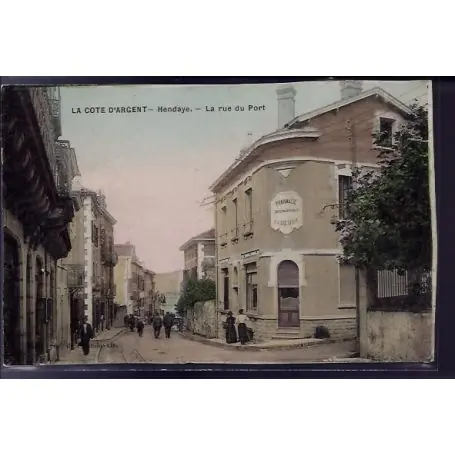 Promotion Saisonnière Carte postale 64 - Hendaye - la rue du port - Non voyage - Dos divise