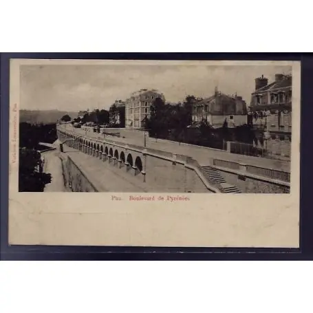 Carte postale 64 - Pau - Boulevard de Pyrenees - Non voyage - Dos non divise Original