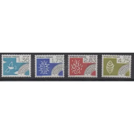 France - Préoblitérés - 1988 - No P198/P201 Solde