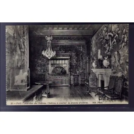 Carte postale 64 - Pau - Interieur du chateau - chateau a coucher de Jeanne d' Albret - Non Vente Directe