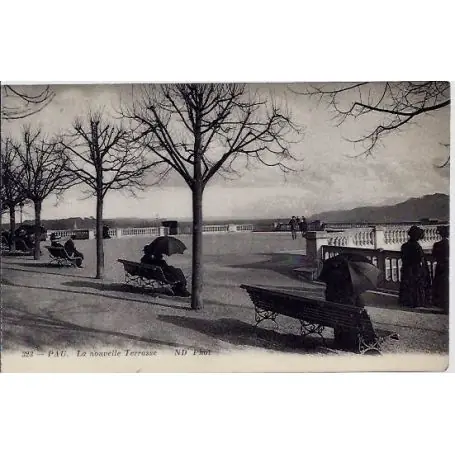 Original Carte postale 64 - Pau - La nouvelle terrasse - Non voyage - Dos divise