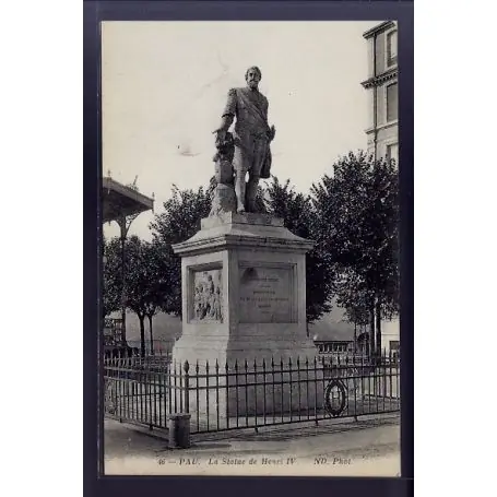 Prix Réduit Carte postale 64 - Pau - La statue de Henri IV - Non voyage - Dos divise