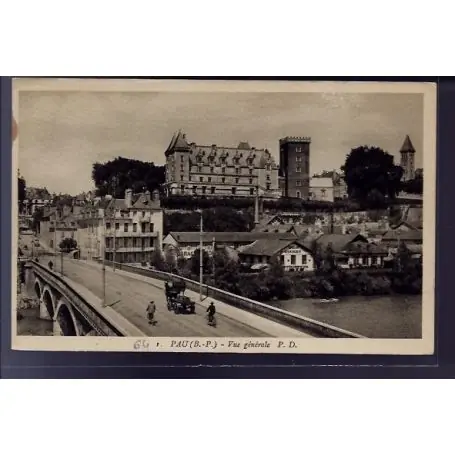 Carte postale 64 - Pau - Vue generale - Non voyage - Dos divise Gros Lot