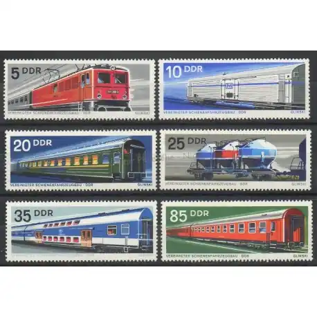 Allemagne orientale (RDA) - 1973 - No 1539/1544 - Trains Authentique