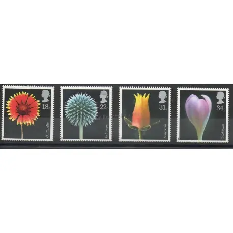 Grande-Bretagne - 1987 - No 1256/1259 - Fleurs Authentique