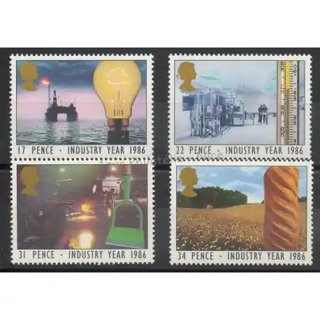 Grande-Bretagne - 1986 - No 1210/1213 - Sciences et techniques Vente Directe