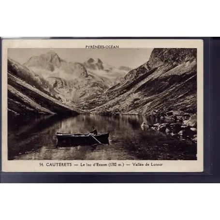 Carte postale 65 - Cauterets - le lac d' Essom - vallee de Lutour - Voyage - Dos divise Solde
