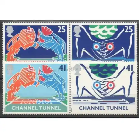 Grande-Bretagne - 1994 - No 1758/1761 - Trains Livraison Mondiale