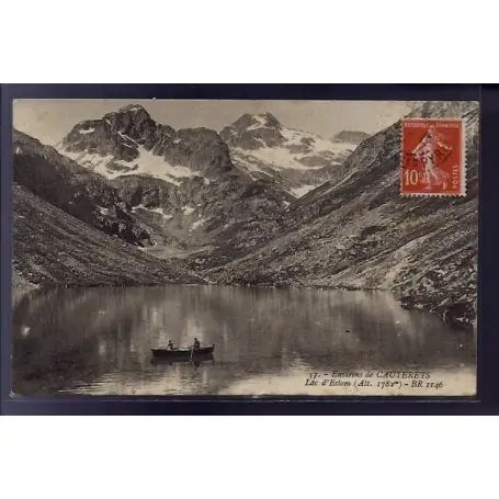 Carte postale 65 - Environs de Cauterets - Lac d' Estom - Voyage - Dos divise Seulement Aujourd’hui