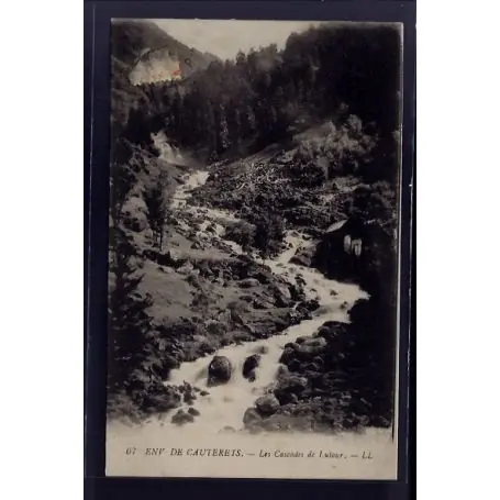 Édition Limitée Carte postale 65 - Environs de Cauterets - Les cascades de Lutour - Voyage - Dos divise