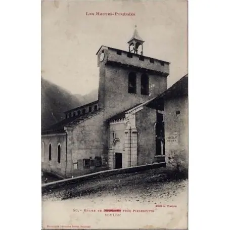 Carte postale 65 - Les heutes-pyrenees - Eglise de Soulom pres Pierrefitte - Non voyage - Do Expédition Rapide