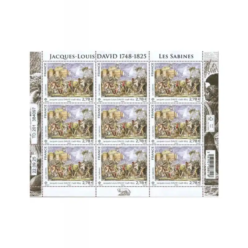 Timbre Les Sabines en feuillet de France N°F205 neuf**. Nouveauté