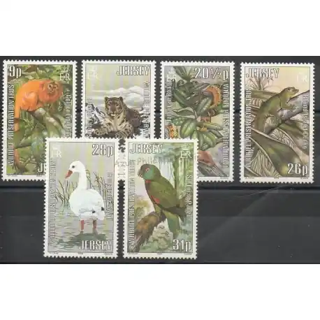 Jersey - 1984 - No 308/313 - Oiseaux Bon Plan