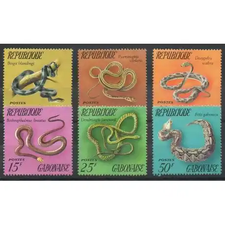Populaire Gabon - 1972 - No 297/302 - Animaux