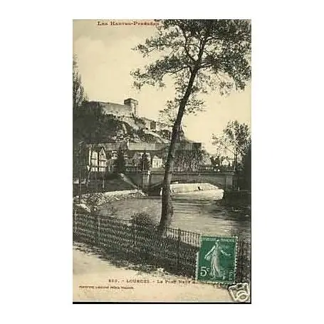 Carte postale 65 - Lourdes - Le Pont Neuf Commander Vite