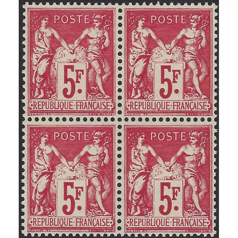 Affaire À Saisir Sage timbre de France N°214 bloc de 4 avec variété neuf**.
