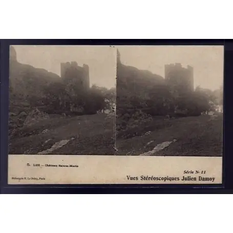 Carte postale 65 - Luz - Chateau Sainte-Marie - vues stereoscopiques Julien Damoy - Non voy Meilleure Vente